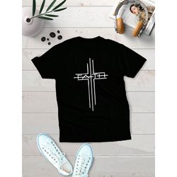 Camiseta Estampada Frente Fé Faith Cruz - FAITHCRU... - Atacado Leandrinho