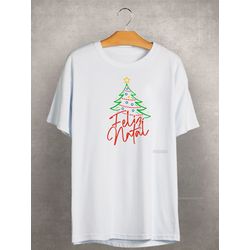Camiseta Estampada Frente Feliz Natal Arvore - ARV... - Atacado Leandrinho