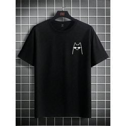 Camiseta Estampada Frente Gato Osculos Escuro - GA... - Atacado Leandrinho