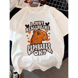 Camiseta Estampada Frente Capivara I Like Capybara... - Atacado Leandrinho
