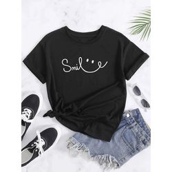 Camiseta Estampada Frente Smile Sorria - SMILE - Atacado Leandrinho