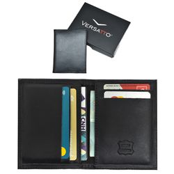 Carteira Vertical Slim Masculina Feminina em Couro... - Atacado Leandrinho