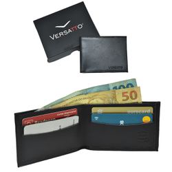 Carteira Horizontal Slim Masculina Feminina em Cou... - Atacado Leandrinho