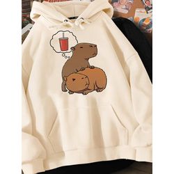 Moletom Bege Estampa Frente Capivara Refrigerante ... - Atacado Leandrinho