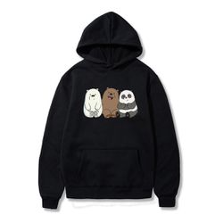 Moletom Preto Estampa Frente Trio Ursinhos Fofos ... - Atacado Leandrinho
