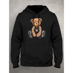 Moletom Preto Estampa Frente Urso Basquete 82 - UR... - Atacado Leandrinho