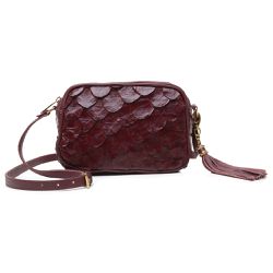 Bolsa Pequena em Couro de Pirarucu (Arapaima gigas... - Taia 