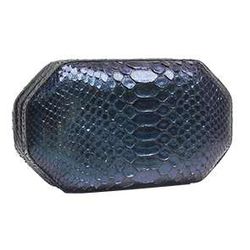 Clutch Festa Octo em couro de cobra (Python reticu... - Taia 