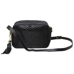 Bolsa Pequena em Couro de Cobra (Python reticulatu... - Taia 