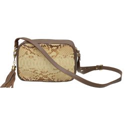 Bolsa Pequena em Couro de Cobra (Python reticulatu... - Taia 