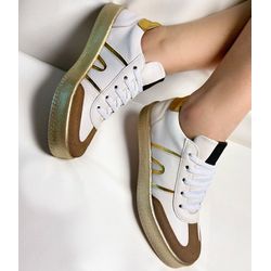 TENIS JUSTINE - AREIA - JUSTINE - Talita Fidelis | Para mulheres que sabem onde querem pisar