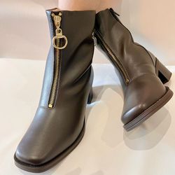 BOTA EM COURO GANACHE USAFLEX - BCU - Talita Fidelis | Para mulheres que sabem onde querem pisar