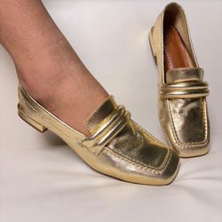 MOCASSIM CLARISSE- OURO LIGHT - MCOL - Talita Fidelis | Para mulheres que sabem onde querem pisar