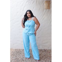 Conjunto Julia Blue - TA242288 - TAMTAUM PLUS SIZE FASHION