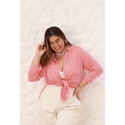 Camisa Luana Red - TA242289 - TAMTAUM PLUS SIZE FASHION