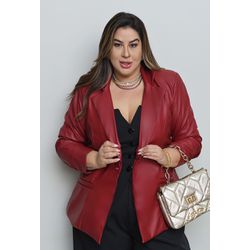 Blazer Cherry - TA242178 - TAMTAUM PLUS SIZE FASHION