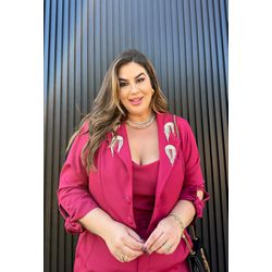 Blazer Milena Ruby - TA242017 - TAMTAUM PLUS SIZE FASHION