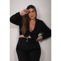 Blazer Nick Black - TA241894 - TAMTAUM PLUS SIZE FASHION