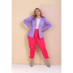 Blazer Nicole Purple - TA241660 - TAMTAUM PLUS SIZE FASHION