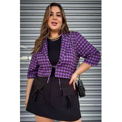 Blazer Paloma Grape - TA241980 - TAMTAUM PLUS SIZE FASHION