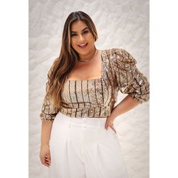 Blusa Bianca Glow - TA242097 - TAMTAUM PLUS SIZE FASHION