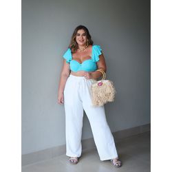 Calça Yara White - TA242137 - TAMTAUM PLUS SIZE FASHION