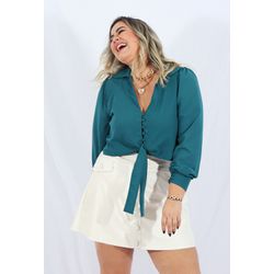 Camisa Dani Verde - TA684014 - TAMTAUM PLUS SIZE FASHION