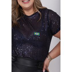 Cropped Bruna Blue - TA241698 - TAMTAUM PLUS SIZE FASHION