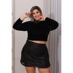 Cropped Geovana black - TA241841 - TAMTAUM PLUS SIZE FASHION