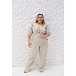 Macacão Antônia Cream - TA242112 - TAMTAUM PLUS SIZE FASHION