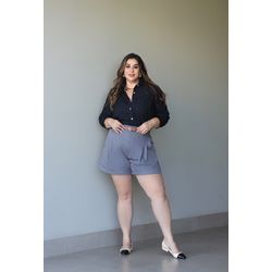 Short Paola Grey - TA242207 - TAMTAUM PLUS SIZE FASHION