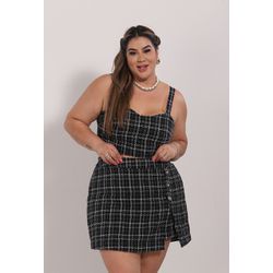 Short Saia Blair Black - TA241968 - TAMTAUM PLUS SIZE FASHION