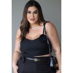 Cropped Duda Black  TAMTAUM PLUS SIZE FASHION