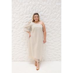 Vestido Maya Cream - TA242110 - TAMTAUM PLUS SIZE FASHION