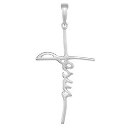 Pingente Crucifixo Jesus em Prata 925 - P397 - Tarciana Joias
