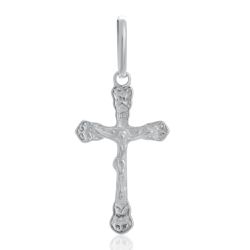 Pingente Crucifixo com Cristo Lenho em Prata 925 -... - Tarciana Joias