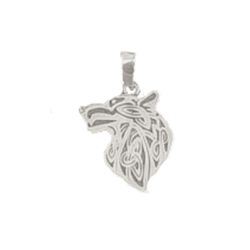 Pingente Lobo em Prata 925 Envelhecida - P364 - Tarciana Joias