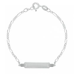 Pulseira Infantil Plaquinha Nome Personalizada Elo... - Tarciana Joias
