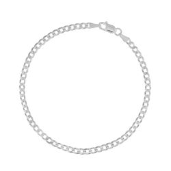 Pulseira Masculina Elo Grumet Fina em Prata 925 - ... - Tarciana Joias