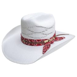Chapéu Bangora 20x Feminino Lenço Vermelho Marcatt... - TATU VIRADO