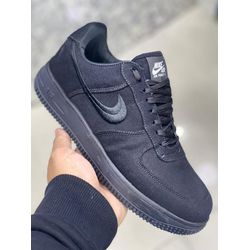 TENIS NK AIR FORCE 1 LONA SIMB BORDADO PRETO/PRETO... - BEM VINDOS 