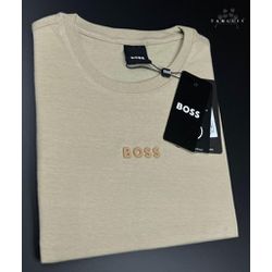 Camiseta Hugo Boss Malha Tangus Areia Com Detalhe ... - BEM VINDOS 