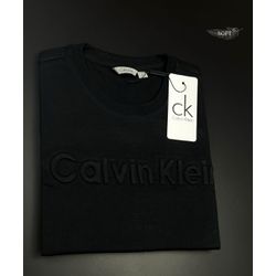 Camiseta CK Malha Sofit Preto Com Escritos em Alto... - BEM VINDOS 