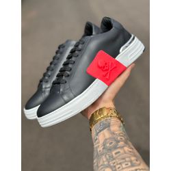 TENIS PHILIPP PLEIN PRETO/PINK DETALHE CAVEIRA - P... - BEM VINDOS 