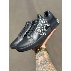 TENIS DOLCE GABBANA PORTOFINO PRETO/PRETO ESCORRID... - BEM VINDOS 