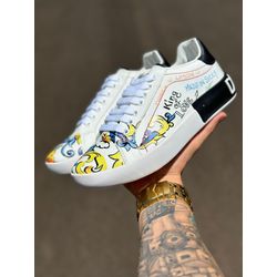 TENIS DOLCE GABBANA PORTOFINO ESTAMPADO - DOL-090 - BEM VINDOS 