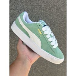 Tênis Masculino Puma Suede Verde Agua e Branco - T... - BEM VINDOS 