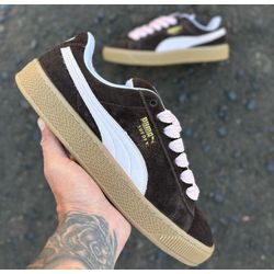 Tênis Masculino Puma Suede Café e Rosa - TenisPuma... - BEM VINDOS 