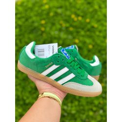 Tenis Casual AD Samba Verde E Branco - SambaAD-05 - BEM VINDOS 