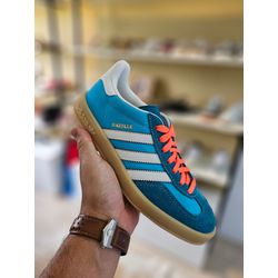 Tenis Casual AD Samba Tons de Azul e Laranja - Sam... - BEM VINDOS 